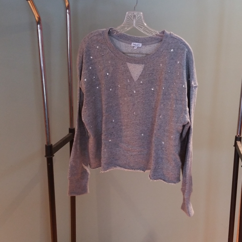 Splendid cropped sparkly sweatshirt